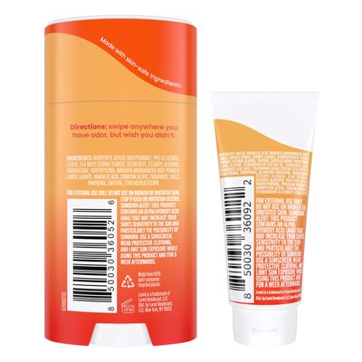 Lume Whole Body Deodorant - Invisible Cream Tube Mini Solid Stick Bundle - 72 Hour Odor Control - Aluminum & Baking Soda Free, Skin Loving (Clean Tangerine)
