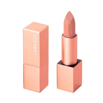 Lawless Forget the Filler Lip-Plumping Line-Smoothing Satin Cream Lipstick, Wedding Day, Pink, 0.1 Ounce