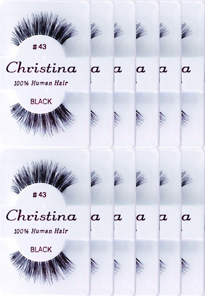 Christina 12 Pack False Eye Lashes Style 43