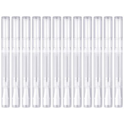 12 Pack 3 Ml Transparent Twist Pens Empty Nail Oil Pen Brush, Cuticle Oil Pen Cosmetic Lip Gloss Container Applicators