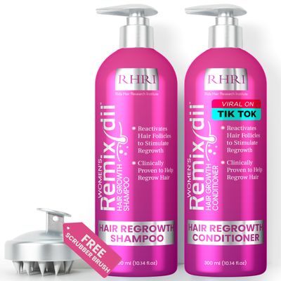 Hair Growth Shampoo and Conditioner Set for Women | Effective Hair Regrowth Treatment | Strengthening, Thickening &amp; Soothing Formula for Healthy, Vibrant Hair | 10.14 fl.oz (Pack of 2)