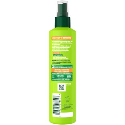 Garnier Fructis Sleek &amp; Shine 10-in-1 for Frizzy, Dry Hair, Plant Keratin, 8.1 Fl Oz, 1 Count (Packaging May Vary)