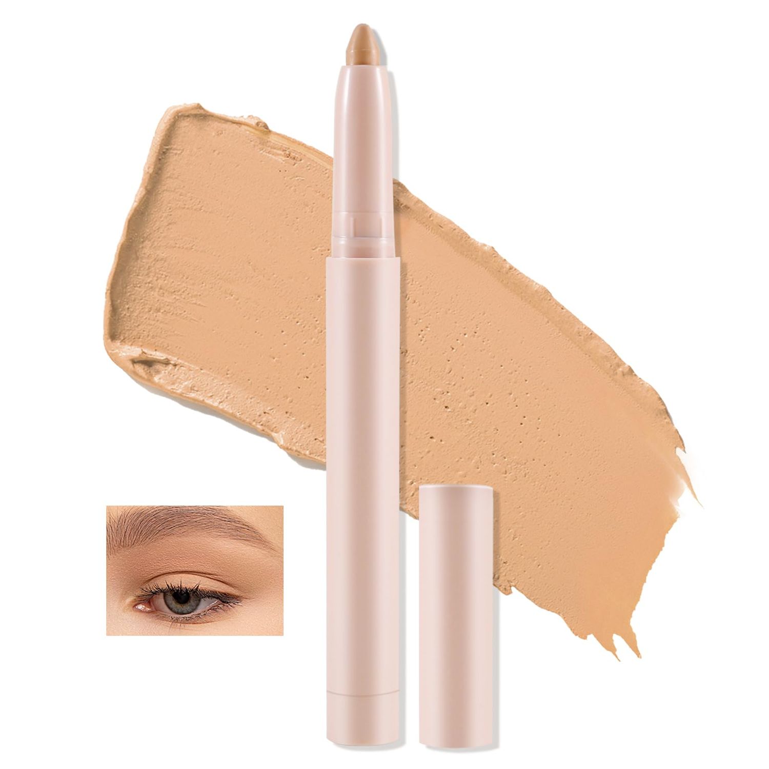 Boobeen Waterproof Eyeshadow Pencil, Cream Eye Shadow Pen, Matte &amp; Shimmer Crayon Long Lasting Eyeshadow Makeup, Quick-drying for Eye Brightener Makeup