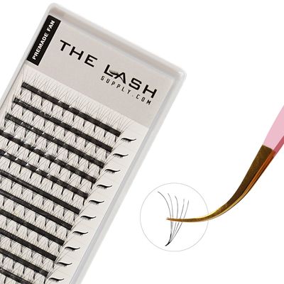 THE LASH SUPPLY 120 Fans, 5D Premade Fan Eyelash Extensions, CD Curl, 8-15mm Length, 0.07 Thickness, 12 Lines, Volume Lash Extensions, Natural and Long-lasting Curl
