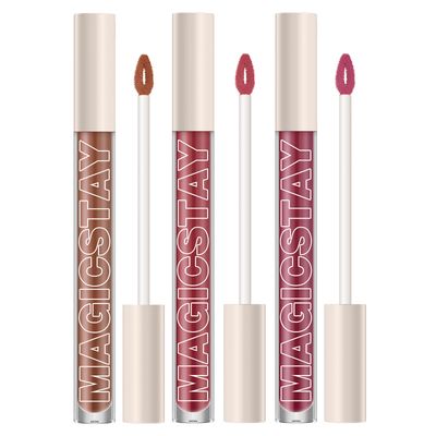 LANGMANNI 3 Colors Matte Liquid Lipstick Kit,Long Lasting &amp; Waterproof Nude Lipgloss,High Pigmented Not Thick or Stick Lip Gloss Set For Women And Girls (C-#7#8#9)