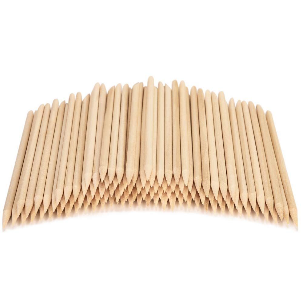 roomir 100PCS Orange Sticks for Nails 4.5 Inch - Wooden Cuticle Pusher &amp; Remover Set - Non-Toxic, Skin-Safe - Wood Tools for Manicure &amp; Pedicure - Disposable Set for Home &amp; Salon - Won&#39;t Break Easily