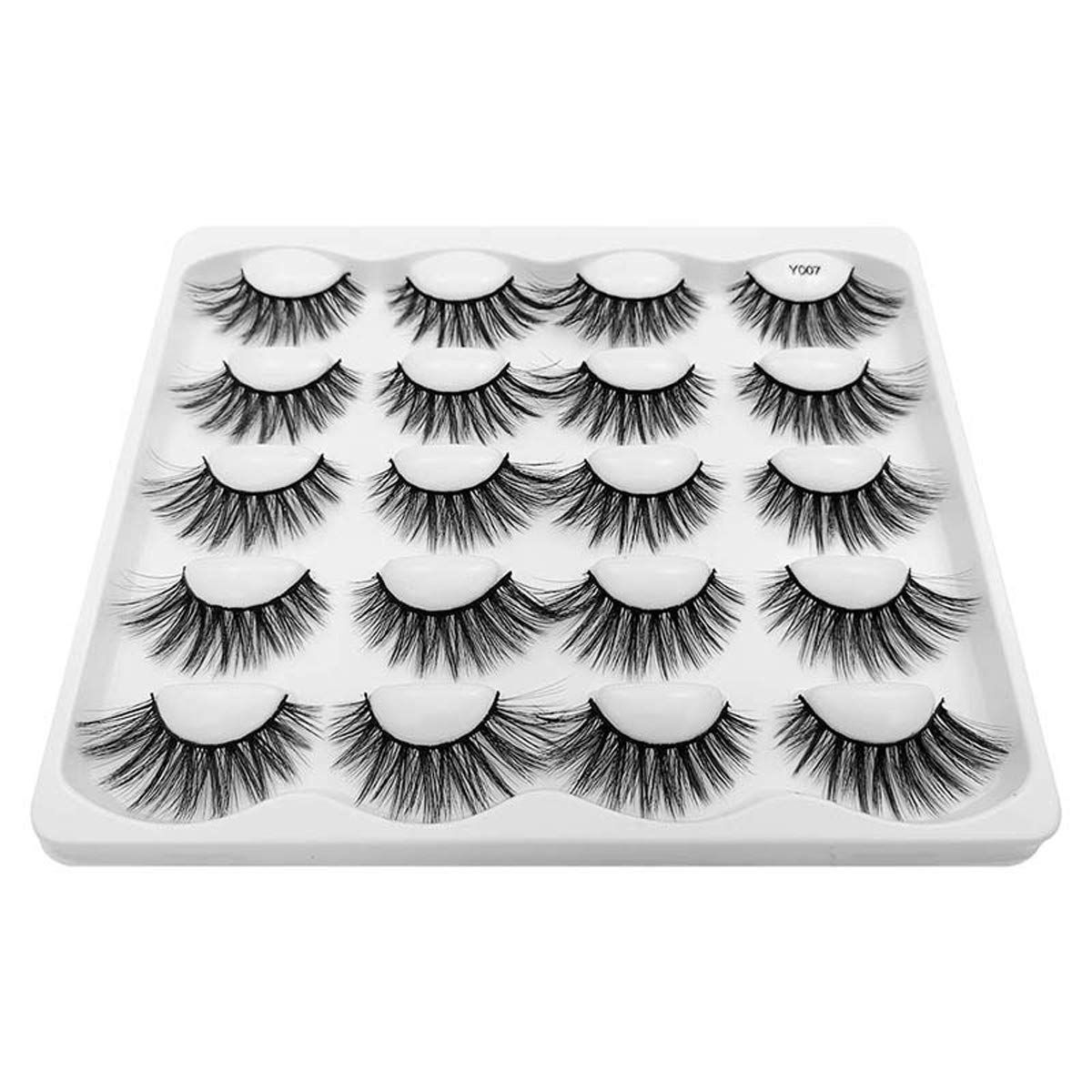 Vayator 10 Pairs Eyelashes Mink Eyelashes Thick Natural Long False Eyelashes 3D Mink Lashes High Volume Soft Dramatic Eye Lashes Makeup (Y007)