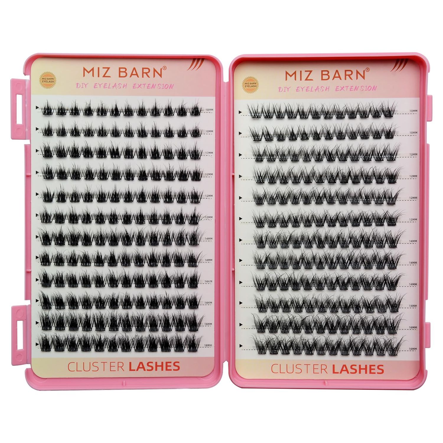 Miz Barn 288PCS Cluster Diy Lash Extensions 3D Manga Lashes Ultra-Large Capacity Wispy Thin Band Individual Cluster Lashes Kit for Self Application (2Styles Mixed)