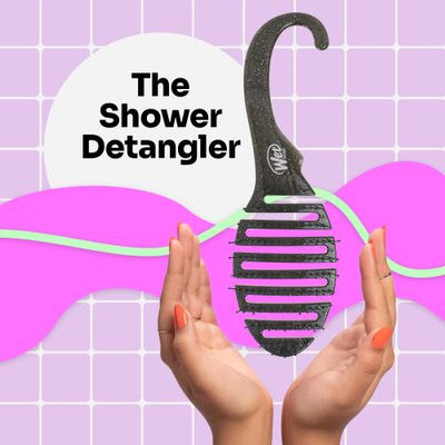 Wet Brush Shower Hair Brush Detangler - Exclusive Ultra-soft IntelliFlex Bristles - Minimizes Pain And Protects Against Split Ends and Breakage - Comb For Women, Men, Wet &amp; Dry Hair - Black Glitter