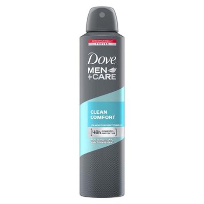 Dove MenCare Antiperspirant Dry Spray Deodorant for Men Clean Comfort 48 Hour Sweat and Body Odor Protection 3.8 oz 3 Count