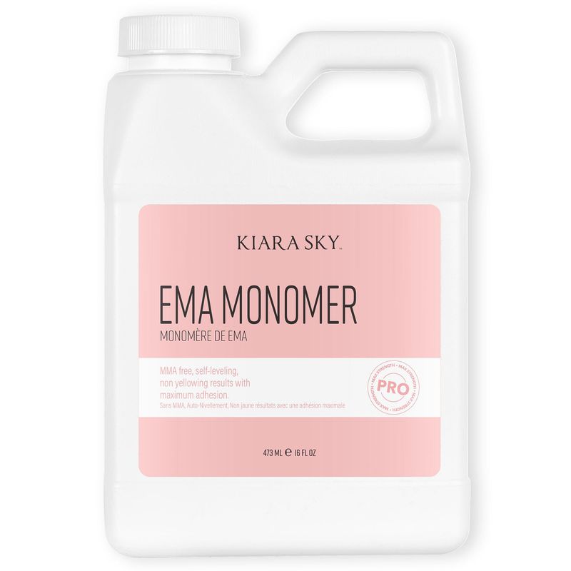 Kiara Sky EMA Monomer - Professional Acrylic Nail Liquid, 16 Fl Oz