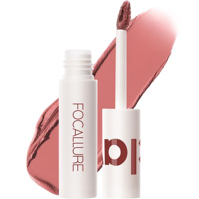 FOCALLURE Velvet Matte Liquid Lipstick, Satin-Finish Full Coverage Lip Color, High Pigmented Lip Stain for Cheeks and Lips Tint, Smooth Soft Lip Makeup, Quick-Drying, Lightweight, Milk Tea