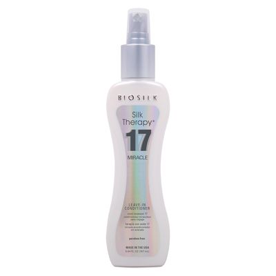 BioSilk Silk Therapy Miracle 17 Leave-In Conditioner, Reconstructs &amp; Repairs Dry &amp; Damaged Hair, Sulfate, Paraben, &amp; Cruelty-Free, 5.64 Oz
