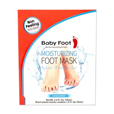 Baby Foot Unscented Non-Peel Moisturing Mask - Hydrate and Refesh Feet in 15-Minute - No Pain Feet Treatment - For Men and Women - Smooth and rich moisturizer for Baby Soft Feet