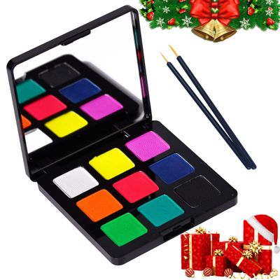 Bowitzki 9 Colors Water Activated Eyeliner Retro Hydra Liner Makeup Graphic Eyeliner UV Glow Fluorescent Color Face and Body Paint