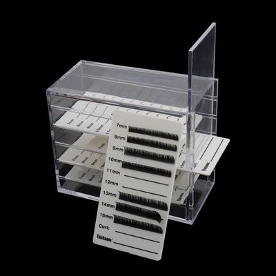 Mekupeu 5 Layer Makeup Organizer Storage Box Clear Eyelash Storage Box Eyelashes Grafting Eyelash Extension Tool (Clear)