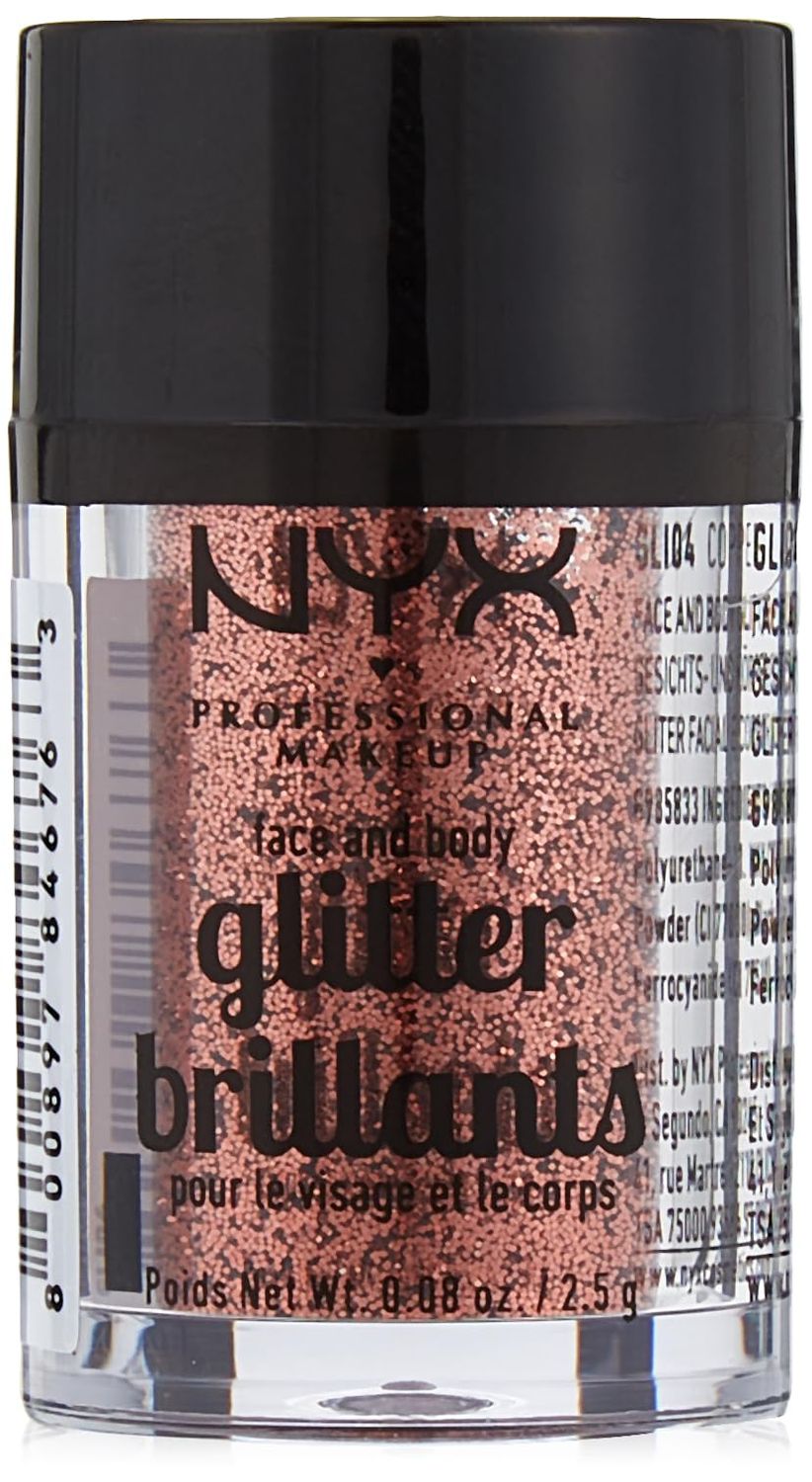 NYX Nyx professional makeup face &amp; body glitter, copper, 0.08 ounce