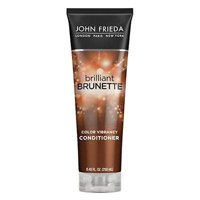 John Frieda Brilliant Brunette Multi-Tone Revealing Color Protecting Conditioner, for maintaining Color Treated Hair, Anti-Fade Conditioner, 8.45 oz, with Sweet Almond Oil and Crushed Pearls