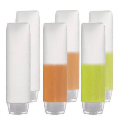 OTO 6 Pack Travel Size Plastic Squeeze Bottles for Liquids, 30ml1 Fl. Oz TSA Approved Makeup Toiletry Cosmetic Containers