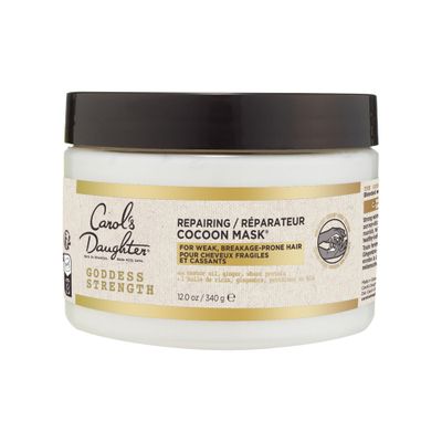 Carol&#39;s Daughter Goddess Strength Repairing Cocoon Hydrating Hair Mask for Wavy, Coily and Curly Hair, Hair Treatment With Castor Oil for Weak Hair, 12 Oz