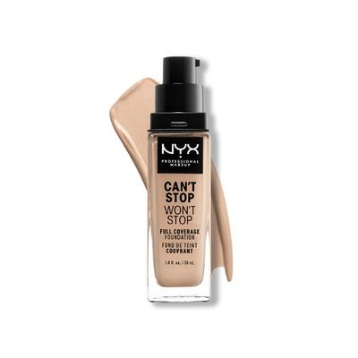 NYX PROFESSIONAL MAKEUP Can&#39;t Stop Won&#39;t Stop Foundation, 24h Full Coverage Matte Finish - Light Ivory