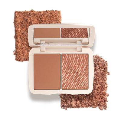 COVER FX Monochromatic Powder Bronzer Duo - Sunkissed Bronze - Soft Matte  Luminous Shimmer Finish - Create Custom, High Impact Bronze Glow
