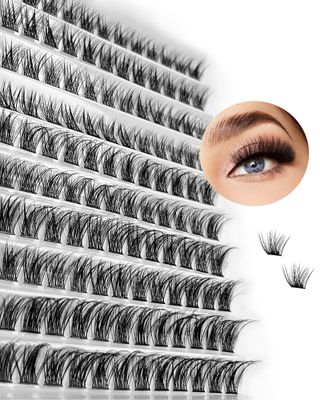 Lash Clusters Eyelash Extension 120pcs Gekinye Faux Mink Lashes Natural Look 3D Fluffy Wispy Lashes, Individual Lashes 8-16mm DIY at Home