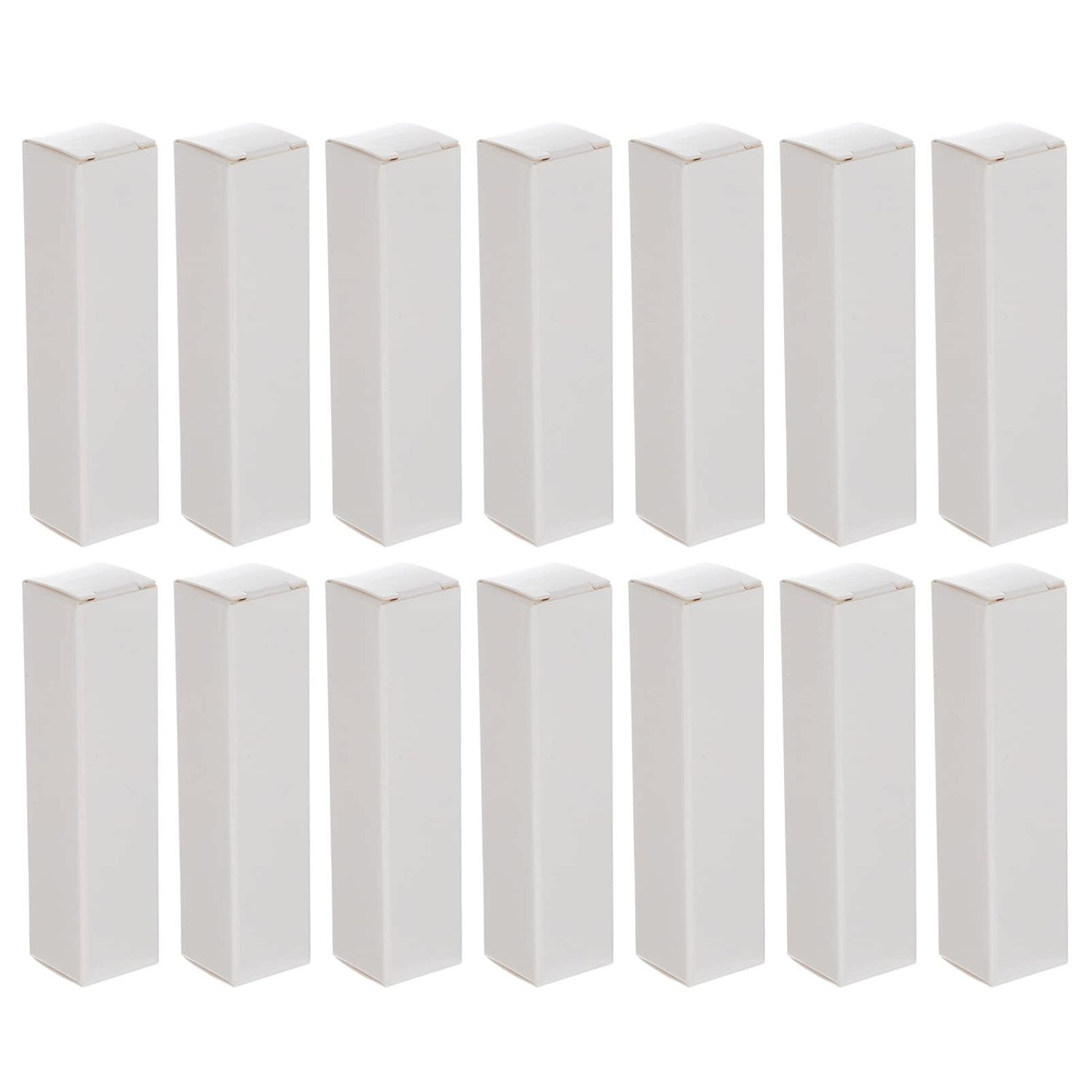 EXCEART Lipstick Pack Box 50 Pcs Lip Gloss Tubes Kraft Paper Packaging Boxes Lipstick Storage Boxes Lip Balm Wrapping Box (White) Paper Essential Oil Box