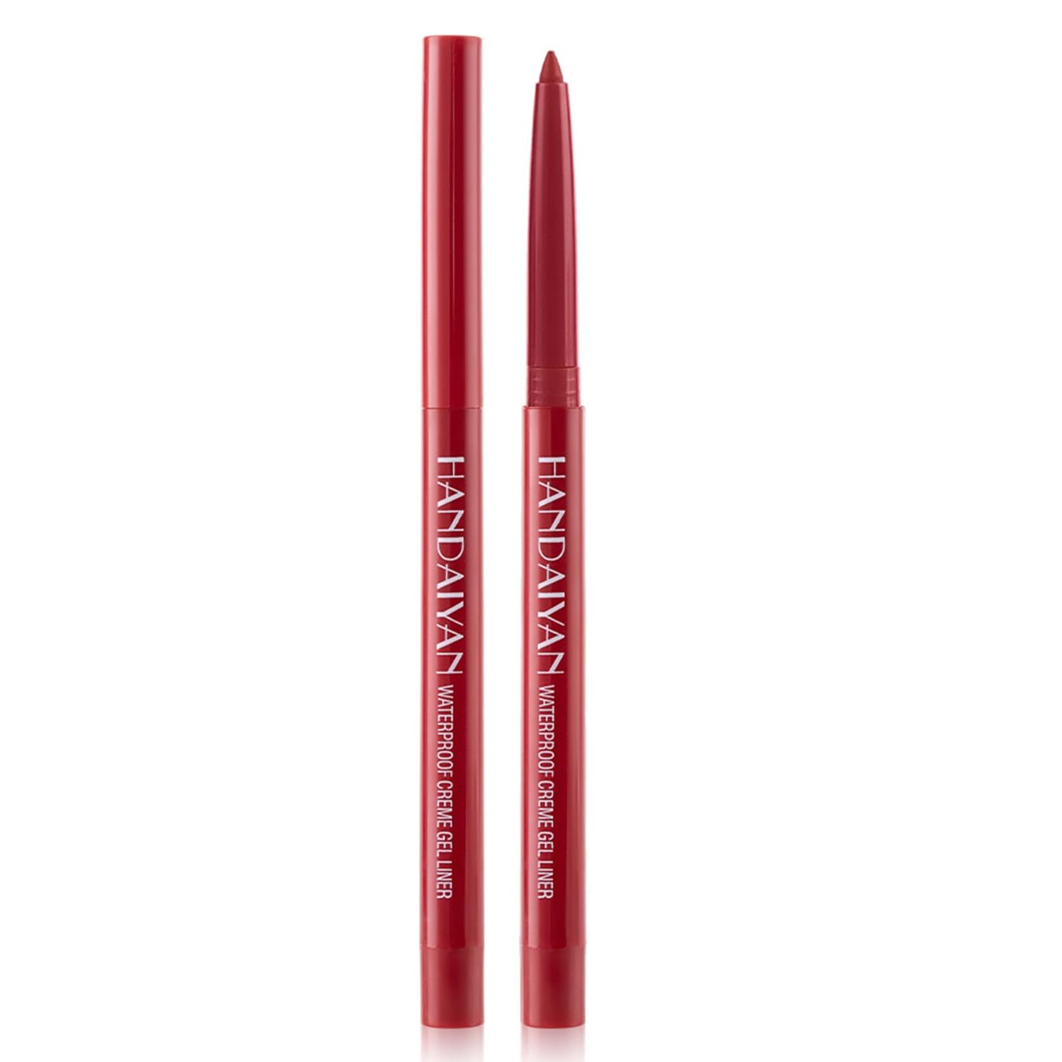 DekRion Eyeliner Pencil, Waterproof Eyeliner Long-lasting, Dark-red Eyeliner, High-Pigmented Colorful Eyeliners Easy To Use Eyeliner Pen for Women, Dark-red