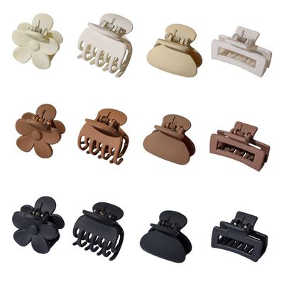 Small Claw Clips for ThinMedium Thick Hair,12Pcs 1.5 Inch Mini Matte Tiny Jaw Clips for Women Girls 4 Style Nonslip