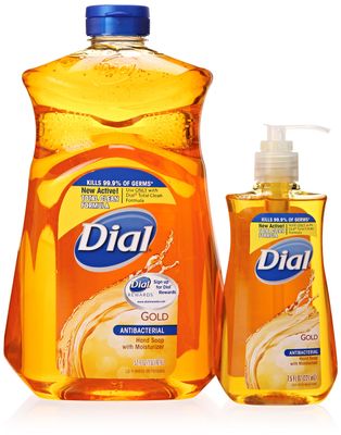 Dial Gold Antibacterial Liquid Soap with Moisturizer, 7.5 Oz Pump Bottle  52 Oz Refill