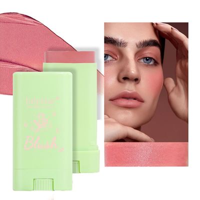 Adurello Cream Blush Stick for Cheek Tint Soft Dewy Moisturizer Face Blush Makeup Stick Blendable Color For Eyes, Lips &amp; Cheeks (Pink)