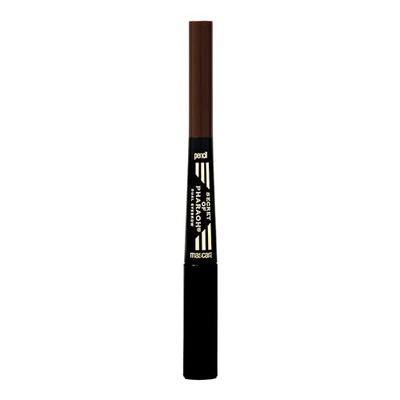 Dual Eye Brow Pencil Natural Espresso - 2-in-1 Eye Brow Pencil and Eyebrow gel Masacara, Stay on All Day, Perfect for Feathering in Hair Like Stroke, Flawless Brows, Cruelty Free