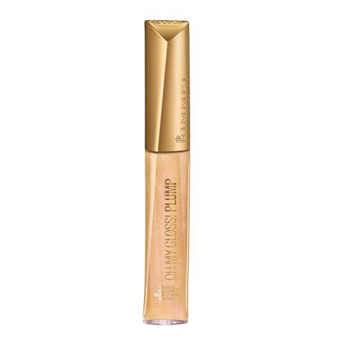Rimmel Stay Plumped Lip Gloss, 801 Angel Shimmer, Pack of 1