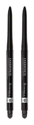 Rimmel London exaggerate auto waterproof eye definer in blackest black, 2 Count