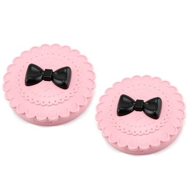 YiQiYi 2 PCS Cosmetic Case with Mirror Eyelash Case Makeup Storage Box Travel Cosmetic Bag Pink Place Eyelashes