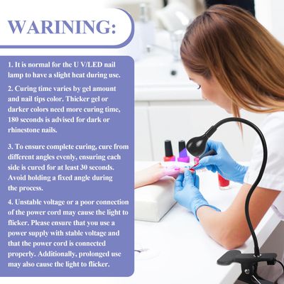 SAVILAND U V LED Nail Lamp - Mini Led Nail Lamp Gel X Lamp for Nails with Securing Clip Rotatable Led Light for Nails for Curing Gel Polish U V Nail Gels Manicure Home DIY, Black