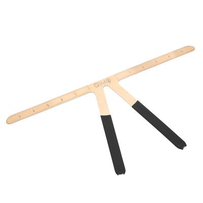 Sonew Eyebrow Ruler Makeup Symmetrical Caliper Three-Point Positioning Grooming Shaper Reusable Measure Tool(Gold)
