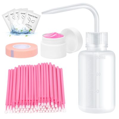 Shmian 10g Eyelash Remover for Extensions, Lash Extension Remover Strawberry Scent with with Eye Pads, Micro Brushes and Lash Tape, Professional Eyelash Extensions Remover for Salon