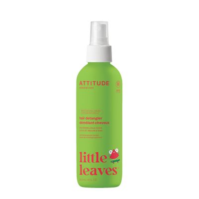 ATTITUDE Rinse-free Hair Detangler Spray for Kids, EWG Verified Leave In Product, Plant- and Mineral-Based Ingredients, Vegan, Watermelon &amp; Coco, 8 Fl Oz