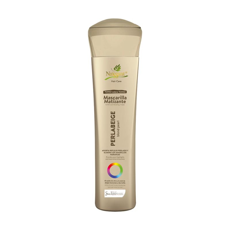 naissant Perla Beige Hair Purple Toning Mask | Eliminates Brassiness | Neutralizes Yellow &amp; Orange Tones | Paraben, Ammonia &amp; Sulfate Free | Pro-Vitamin B5, Olive Oil &amp; Honey (Perla Beige) 10.1 Fl Oz