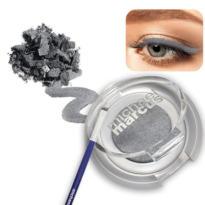 michael marcus Makeup Cake Eye Liner &amp; Eyeliner Brush (Fantasia) - Water Activated Dry Pressed, Long-Lasting &amp; Smudge Resistant Eyeliner - Cruelty &amp; Paraben Free - For Beginner &amp; Pro Makeup Artist