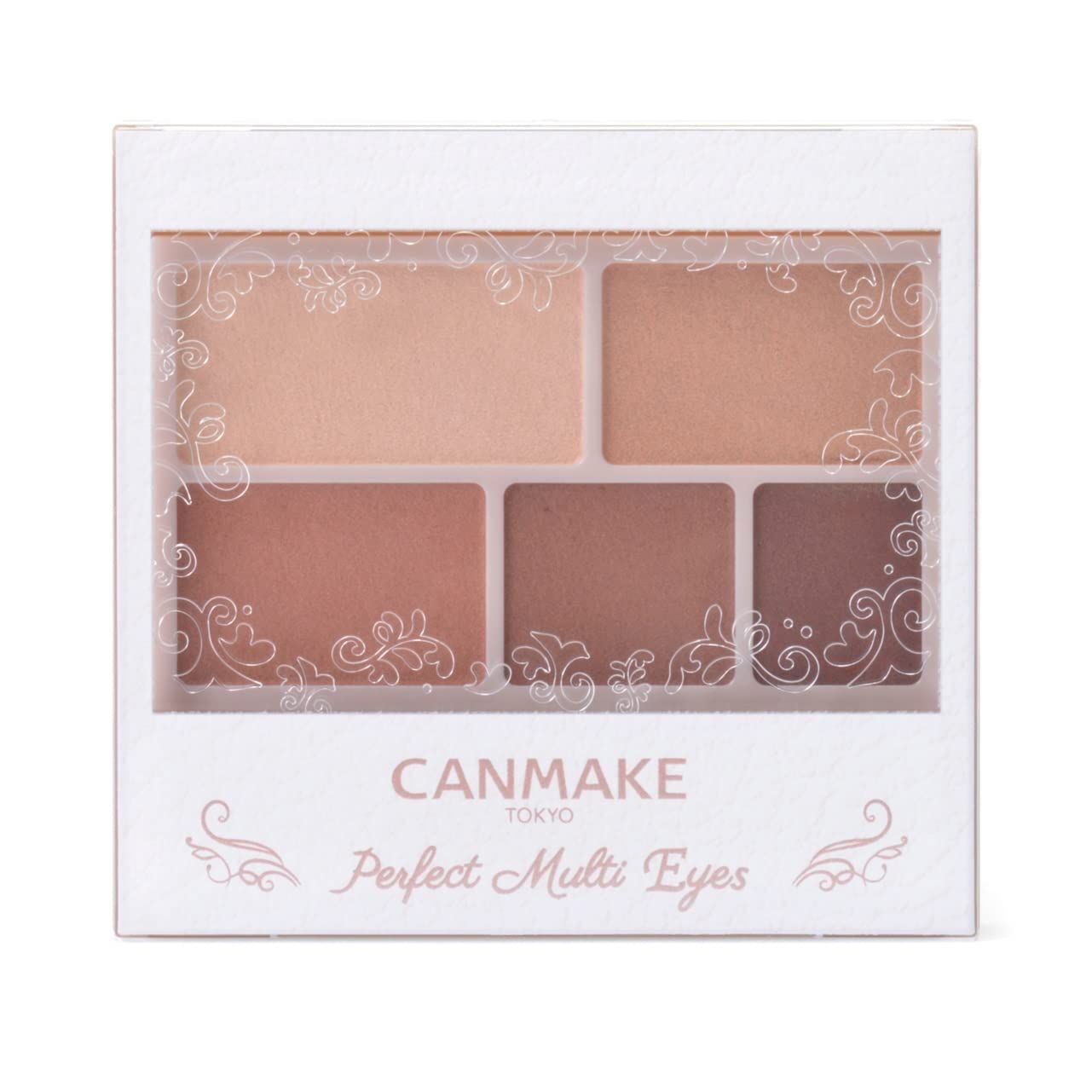 CANMAKE Perfect Multi Eyes, 5-Color Eyeshadow Palette 0.11 oz (3.3 g) (05 Almond Mocha)
