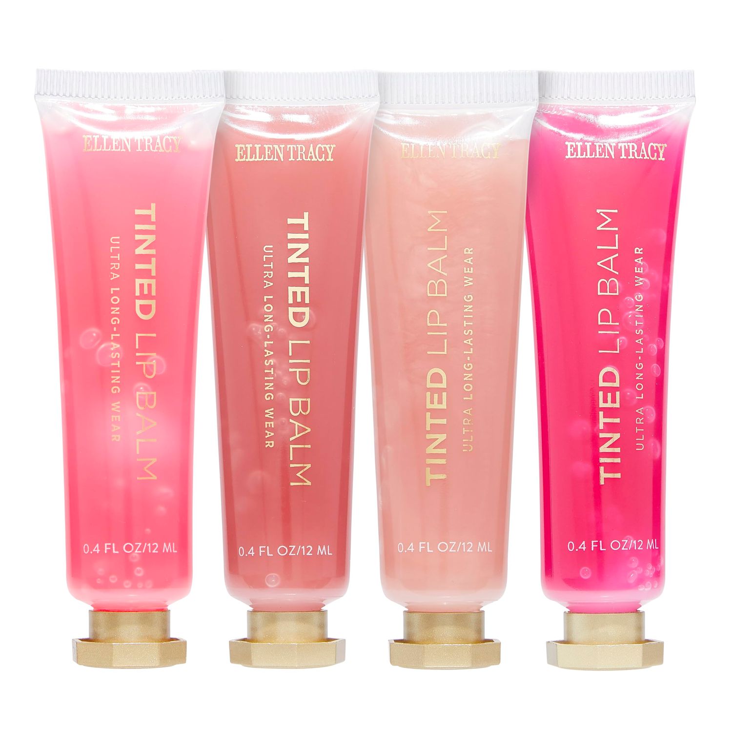 ELLEN TRACY Pamper Your Lips with Ellen Tracy Lip Balm Set - 4-Piece Rosy Nudes Collection for Nourished and Beautiful Lips - Moisturizing Lip Care Kit