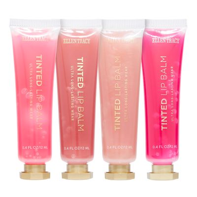 ELLEN TRACY Pamper Your Lips with Ellen Tracy Lip Balm Set - 4-Piece Rosy Nudes Collection for Nourished and Beautiful Lips - Moisturizing Lip Care Kit