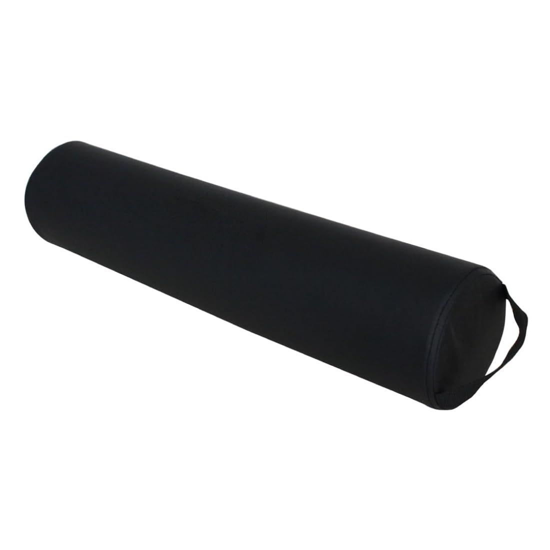 ForPro Full Round Bolster Pillow, Black, Oil and Stain-Resistant, for Massage and Yoga, 6 R x 26 L