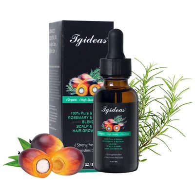 Tgideas Organic Rosemary Oil For Hair Growth Infused With Batana- Hair Strengthening Treatment Oil for All Hair Types-Prevents Hair Loss, Enhances Hair Thickness in Men&amp; Women