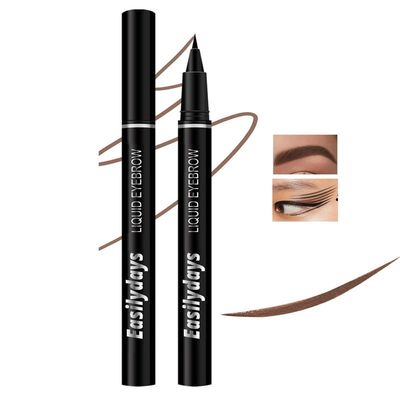 Easilydays Eyebrow Pencil Ultra-Fine Liquid Eyeliner, Wild Eye Makeup Water Eyebrow Pen, Waterproof Brow Pen Eye Pencil, Multifunctional FinishLongwearing, Smudge-proof, Ultra-Fine Tip (03)