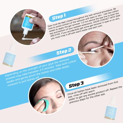 Sensitive Lash Remover for Lash Extensions - Clear Eyelash Extension Remover Gel - Fast-Acting Lash Extension Remover, Efficient Lash Glue Remover 15 ml - Existing Beauty Lashes