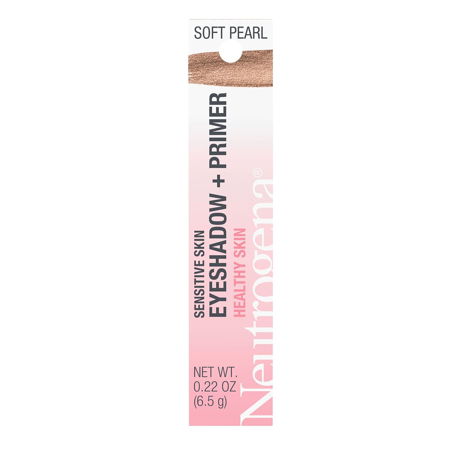 Neutrogena Sensitive Skin Eyeshadow  Primer, a Longwearing, 2-in-1 Metallic Eyeshadow for Sensitive Skin with Pro-Vitamin B5, Lightweight Cream-to-Powder Formula, Soft Pearl, 0.22 oz